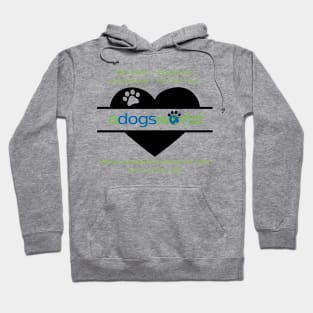 A Dog's World - Heart Logo - Daycare Boarding Grooming Pet Sitting Hoodie